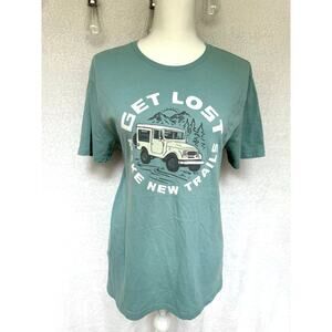 Old Navy Get Lost Make New Trails Cotton Blend Short Sleeve T Shirt Unisex Med